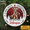Personalized Our 40th Christmas As Mr. And Mrs. Circle Ornament 29177 1