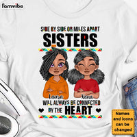 Personalized Side By Side Sisters Connected By The Heart Shirt - Hoodie - Sweatshirt 25583 thumb 1