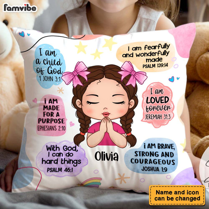 Personalized Gift For Granddaughter Christian Affirmations Pillow 32343 1
