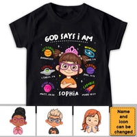 Personalized Gift For Grandson God Says I Am Space Theme Kid T Shirt - Kid Hoodie - Kid Sweatshirt 30947 thumb 1