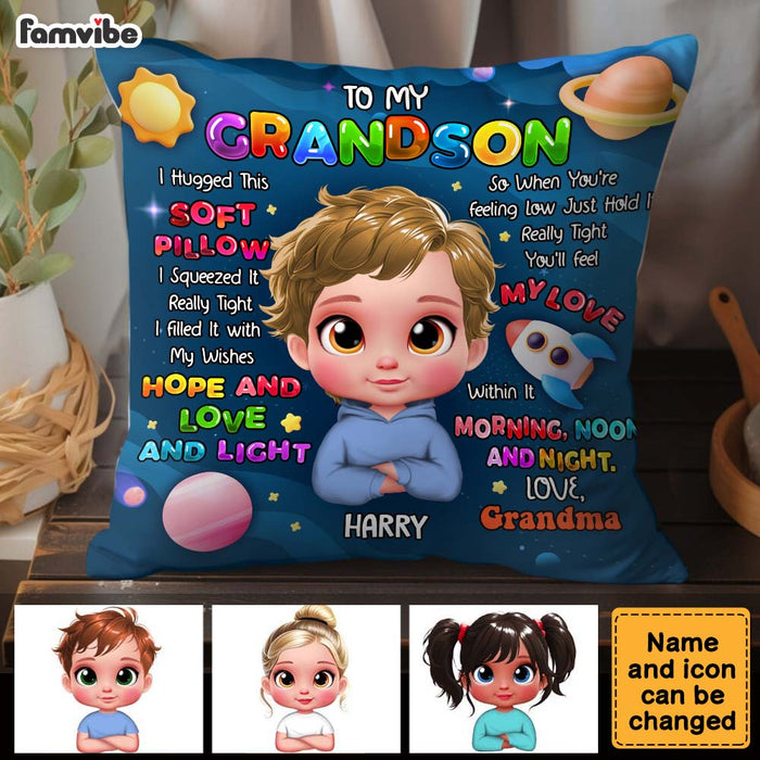 Personalized Gift For Grandson Hug This Pillow 32757 1