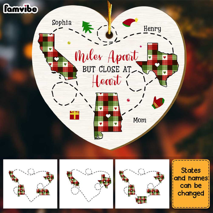 Personalized Family Miles Apart But Close At Heart Ornament 30343 1