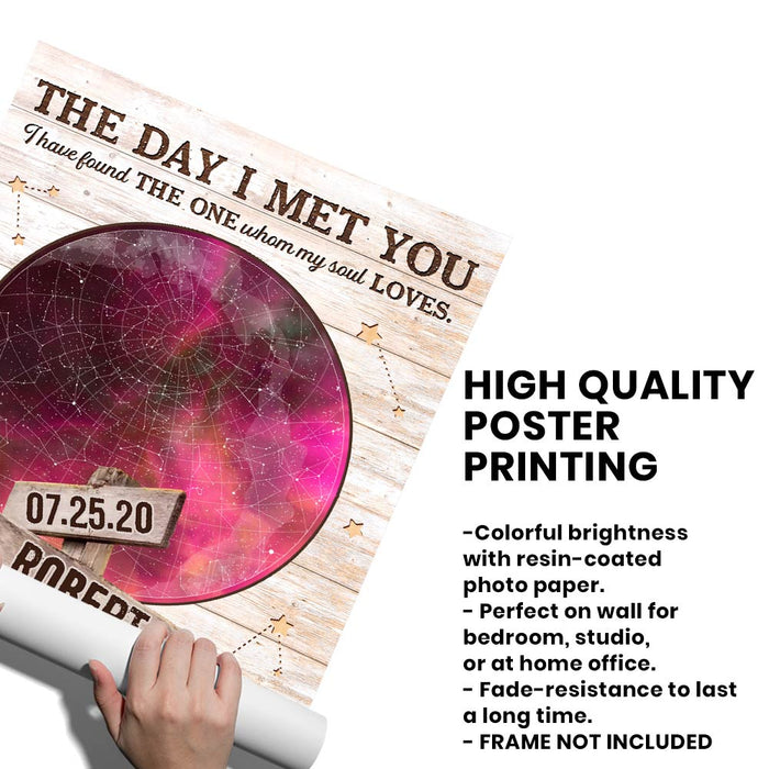 Personalized Decoration Couple Sign Custom Star Map The Day I Met You Poster 36686 1