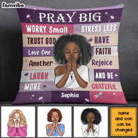 Personalized Gift For Daughter Pray Big Worry Small Pillow 30808 thumb 1