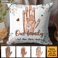 Personalized Meaningful Gift Family Hands Pillow 36429 thumb 1