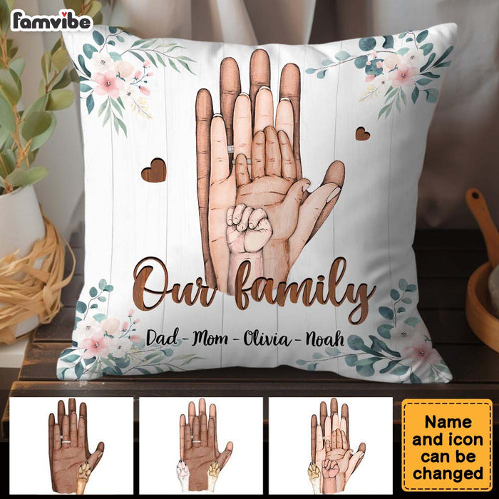 Personalized Meaningful Gift Family Hands Pillow 36429 1