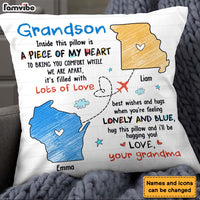 Personalized Gift For Long Distance Grandson Inside This Pillow 27222 thumb 1