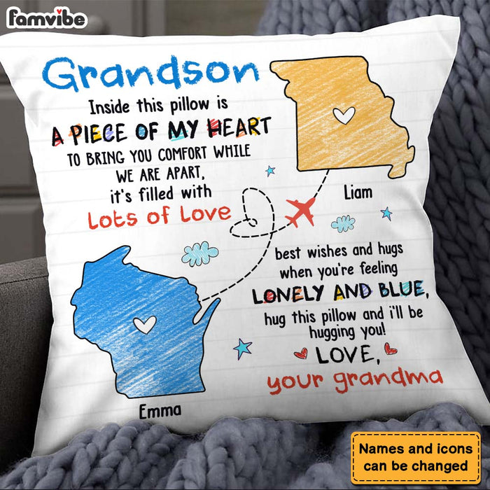 Personalized Gift For Long Distance Grandson Inside This Pillow 27222 1