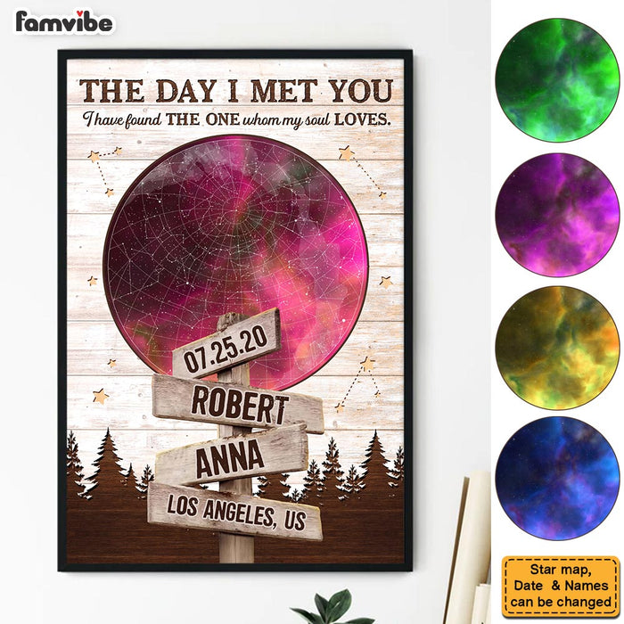 Personalized Decoration Couple Sign Custom Star Map The Day I Met You Poster 36686 1