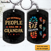 Personalized Gift For Grandpa Foot Prints Aluminum Keychain 32188 1