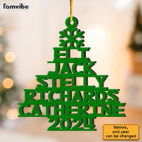 Personalized Christmas Tree Family Name Ornament 30285 thumb 1