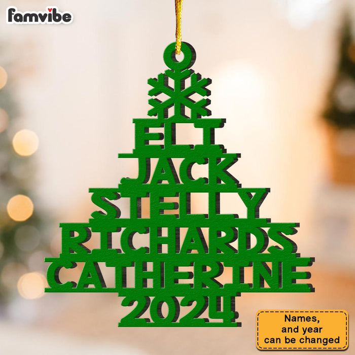 Personalized Christmas Tree Family Name Ornament 30285 1