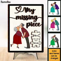 Personalized Gift For Couple My Missing Piece 2 Layered Separate Wooden Plaque 31620 thumb 1