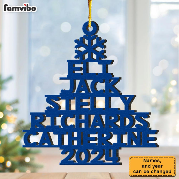 Personalized Christmas Tree Family Name Ornament 30285 1