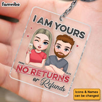 Personalized Gift For Couple I'm Your No Returns Or Refunds Acrylic Keychain 34858 thumb 1