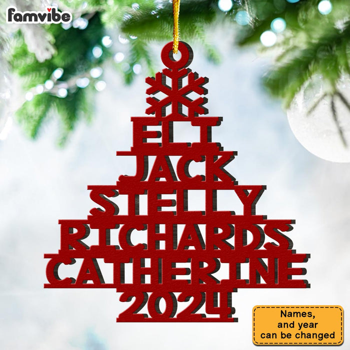 Personalized Christmas Tree Family Name Ornament 30285 1