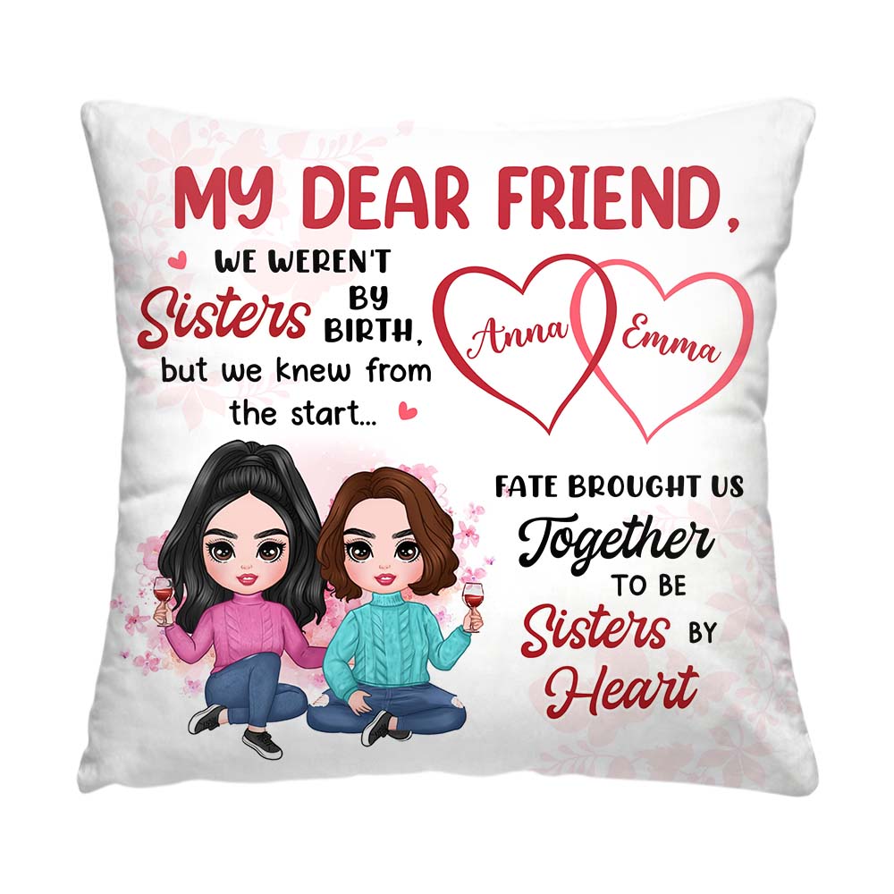 Personalized My Friend Sisters By Heart Pillow NB291 23O28