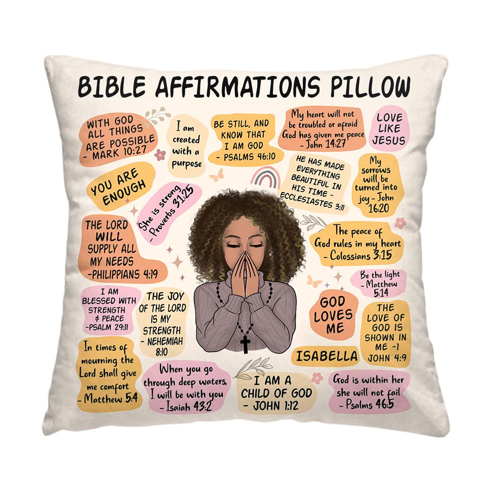 Personalized Daily Bible Affirmations Pillow DB91 85O28