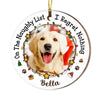 Personalized Gift For Dog Lovers On The Naughty List Upload Photo Circle Ornament 28661 1