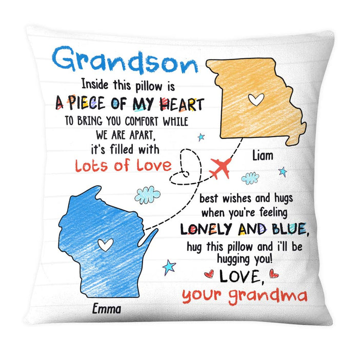 Personalized Gift For Long Distance Grandson Inside This Pillow 27222 1