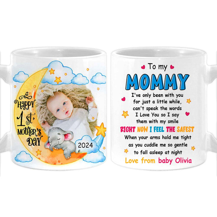 Personalized First Mother's Day Elephant Photo Mug 23236 1