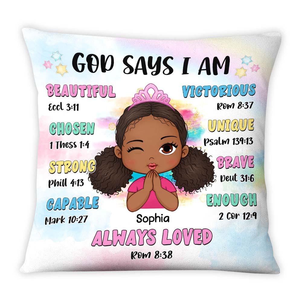Personalized Gift For Granddaughter God Says Bible Verses Pillow 28149
