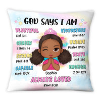 Personalized Gift For Granddaughter God Says Bible Verses Pillow 28149 thumb 1