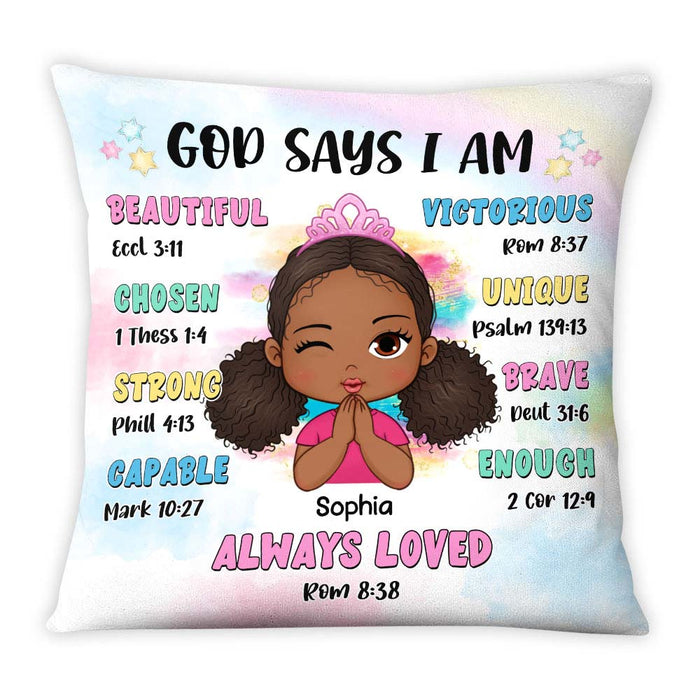 Personalized Gift For Granddaughter God Says Bible Verses Pillow 28149 1