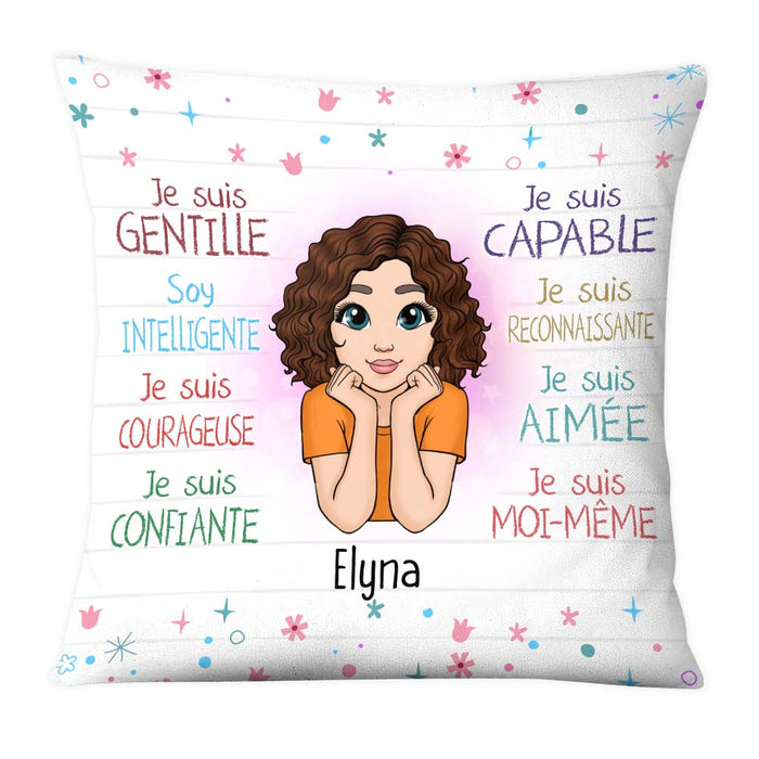 Personalized Gift For Granddaughter French Je Suis Gentille Pillow 27737 1