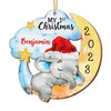 Personalized Elephant Baby First Christmas Ornament SB222 32O53 1