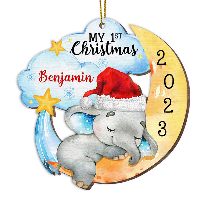 Baby's first store christmas elephant ornament