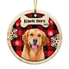 Personalized Dog Photo Christmas Circle Ornament OB271 95O36 1