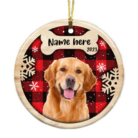 Personalized Dog Photo Christmas Circle Ornament OB271 95O36 thumb 1