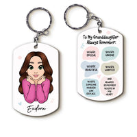 Personalized Reminders From Grandma To Granddaughter Aluminum Keychain 22848 thumb 1