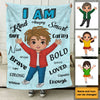 Personalized Inspiring Gift For Grandson I Am Kind Affirmation Blanket 31359 1