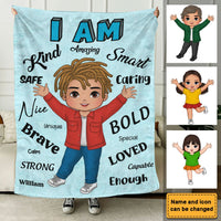 Personalized Inspiring Gift For Grandson I Am Kind Affirmation Blanket 31359 thumb 1