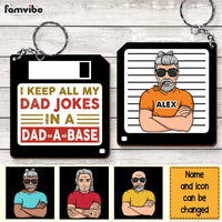 Personalized Dadabase Wood Keychain 24862 thumb 1