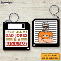 Personalized Dadabase Wood Keychain 24862 thumb 1