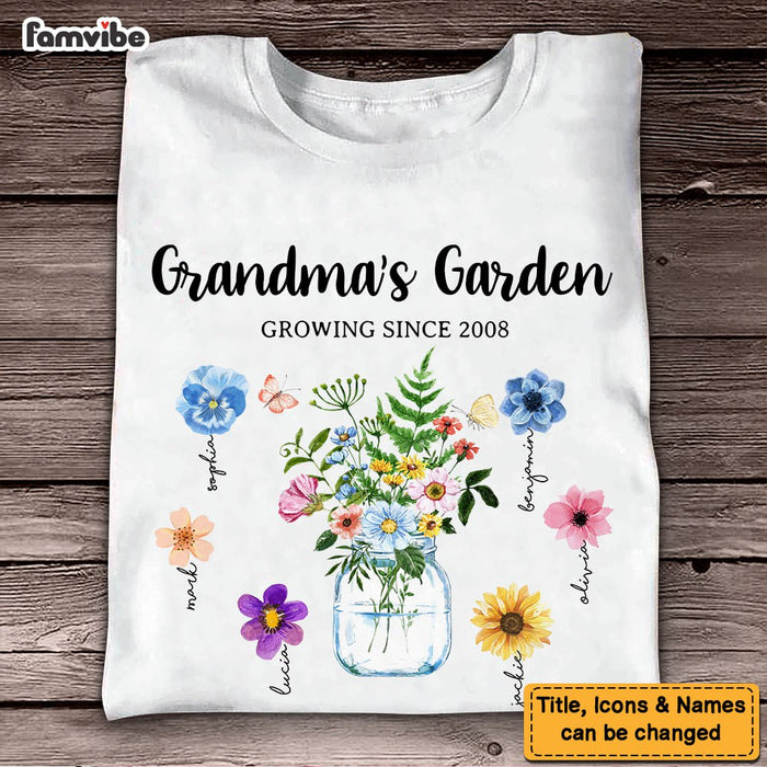Personalized Grandma's Garden Birth Month Flower Shirt - Hoodie - Sweatshirt 25156 1