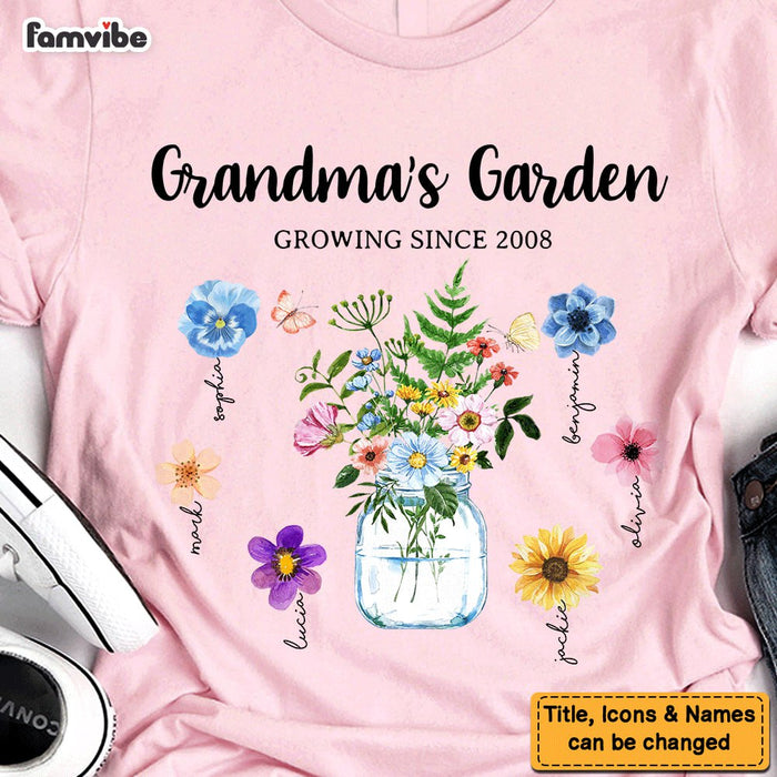 Personalized Grandma's Garden Birth Month Flower Shirt - Hoodie - Sweatshirt 25156 1