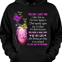 Personalized Butterflies Memorial Mom Dad Hoodie MR162 30O47 thumb 1