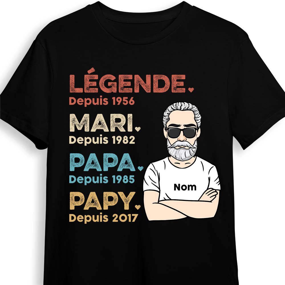 Personalized Legend French Husband Daddy Grandpa T Shirt JN234 25O47