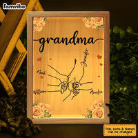 Personalized Gift For Mom Grandma Holding Mom's Hand Picture Frame Light Box 31532 thumb 1