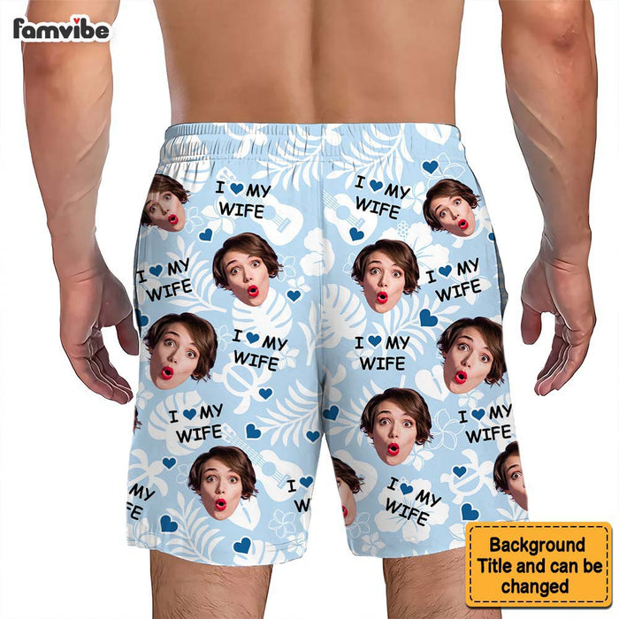 Personalized Gift For Husband Funny Photo Premium Beach Short 33865 1