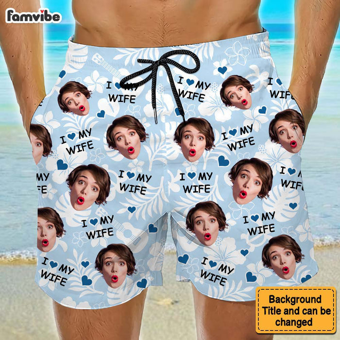 Personalized Gift For Husband Funny Photo Premium Beach Short 33865 1