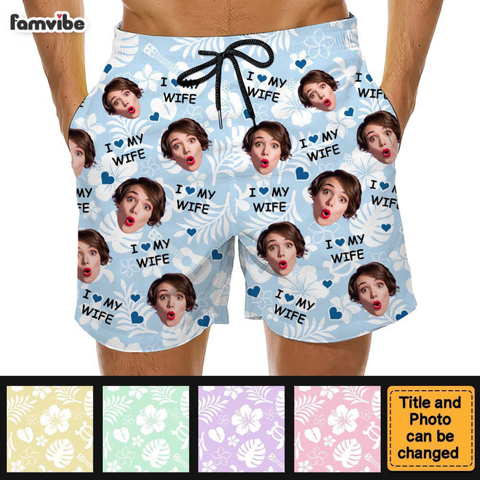 Personalized Gift For Husband Funny Photo Premium Beach Short 33865 1