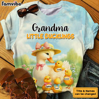 Personalized Pretty Duck Mom Nana With Little Cute Ducklings All-over Print T Shirt - Hoodie - Sweatshirt 34097 thumb 1