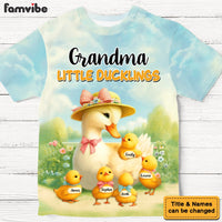 Personalized Pretty Duck Mom Nana With Little Cute Ducklings All-over Print T Shirt - Hoodie - Sweatshirt 34097 thumb 1