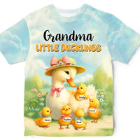 Personalized Pretty Duck Mom Nana With Little Cute Ducklings All-over Print T Shirt - Hoodie - Sweatshirt 34097 thumb 1
