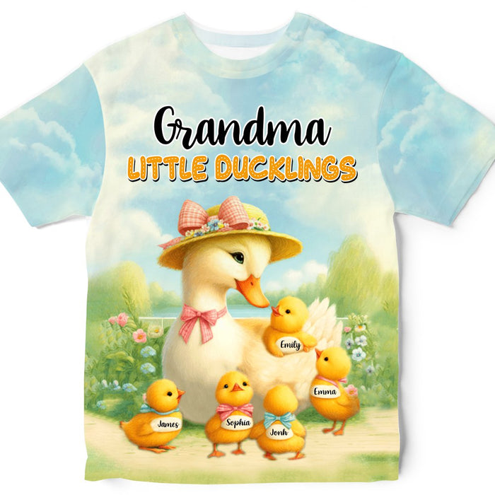 Personalized Pretty Duck Mom Nana With Little Cute Ducklings All-over Print T Shirt - Hoodie - Sweatshirt 34097 1